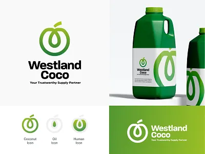 WESTLAND COCO LOGO coconut logo company company logo corporate human logo logo minimalist logo oil logo