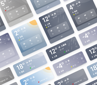 HMI-Weather 03 car hmi design icon mi人力资源交流电 ui ux