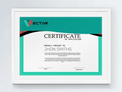 Horizontal certificate design branding certificate certificate design design graphic design horizontal certificate illustration social media vector