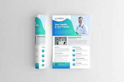 Medical Business Flyer Design Template banner design booklet brand identity brochure business flye clinic flyer corona corporate flyer covid19 dental doctor flyer fitness flyer flyer design healthcare flyer leaflet medical flyer print print item promotion vaccine