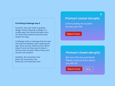 UX Writing Challenge: Day 5 contentdesign copywriting interfacedesgin ixd microcopy ui ux uxd uxwriting