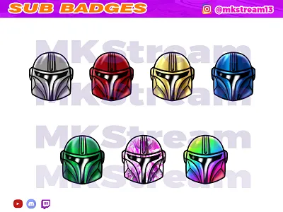 Twitch sub badges star wars mandalorian pack animated emotes anime cute design emotes gg grogu hype illustration mandalorian star wars starwars sub badge sub badges troopers twitch sub badges