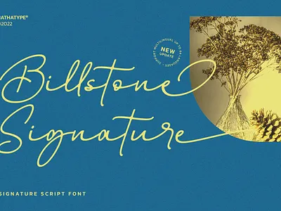 Billstone Signature - Script Font branding design font fonts logo logo type typography ui