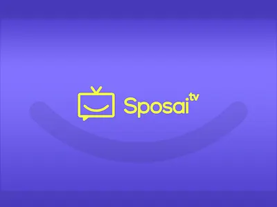 "Sposai" logo design awesome branding colorful design designer graphic design grid icon logo logotype positive simple smile tv vector