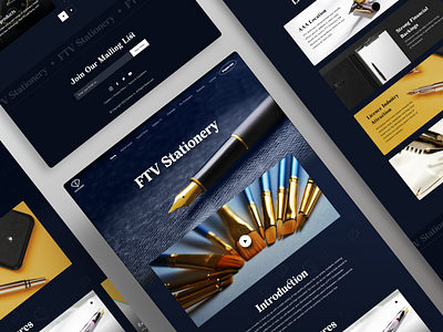 Website Design - Stationery animation branding design flat design graphic design homepage landing page ui uiux uiuxdesign ux