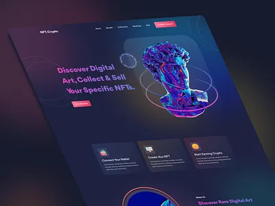 NFT Marketplace Concept black crypto figma landing page marketplace nft ui design