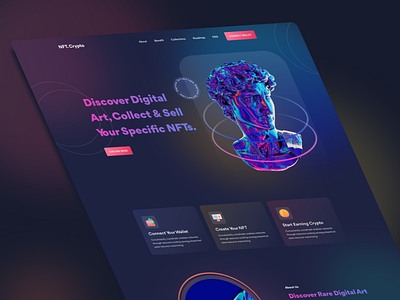 NFT Marketplace Concept black crypto figma landing page marketplace nft ui design