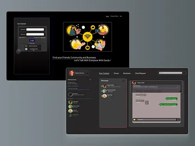 Communicate Web Explorations Design chat communicate design explorations illustration ui ux web website