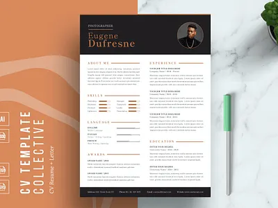 CV | Resume Template 2 page resume branding cover letter cover letter template creative cv creative resume curriculum vitae cv cv resume cv template cv word design illustration job resume modern resume modern resume template professional resume resume for mac resume template simple resume