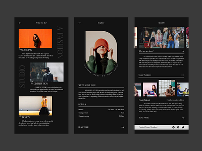 Fashion Application app application dark mode design fashion fashion studio light mode minimal mode modern ui ux