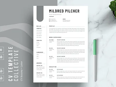 CV Template | Resume Template 2 page resume cover letter cover letter template creative cv creative resume curriculum vitae cv cv resume cv template cv word design illustration job resume modern resume modern resume template professional resume resume resume for mac resume template simple resume