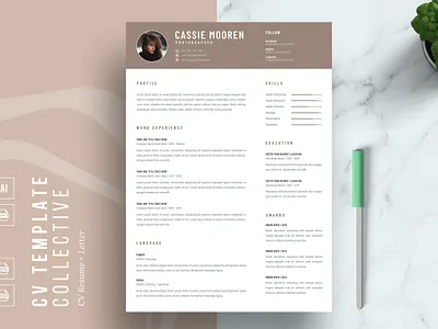 CV Template 2 page resume cover letter cover letter template creative cv creative resume curriculum vitae cv cv resume cv template cv word design illustration job resume modern resume modern resume template professional resume resume resume for mac resume template simple resume