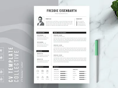 Professional CV Template | Resume 2 page resume cover letter cover letter template creative cv creative resume curriculum vitae cv cv resume cv template cv word design illustration job resume logo modern resume modern resume template professional resume resume for mac resume template simple resume