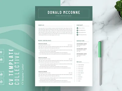 Professional Resume Template 2 page resume cover letter cover letter template creative cv creative resume curriculum vitae cv cv resume cv template cv word design illustration job resume logo modern resume modern resume template professional resume resume for mac resume template simple resume