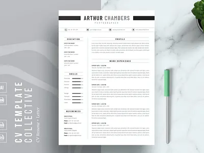 Resume Template | CV 2 page resume cover letter cover letter template creative cv creative resume curriculum vitae cv cv resume cv template cv word design illustration job resume logo modern resume modern resume template professional resume resume for mac resume template simple resume