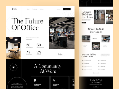 Co-Working Space Website. clean co working coworkers coworking coworking space landingpage layout minimal office office space orix place sajon typography web website website design whitespace work working