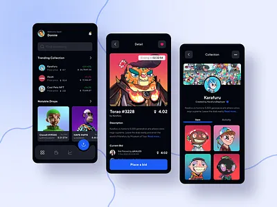 NFT App concept app blockchain branding clean coin concept crypto cryptocurrency design ethereum graphic design marketplace minimal mobile app nft ui ui design uiux ux vector
