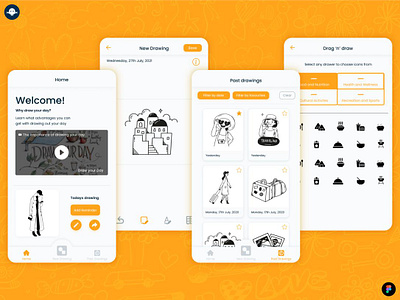 Draw Your Day - UX/UI Design app design branding design graphic design illustration minimal product design ui ux