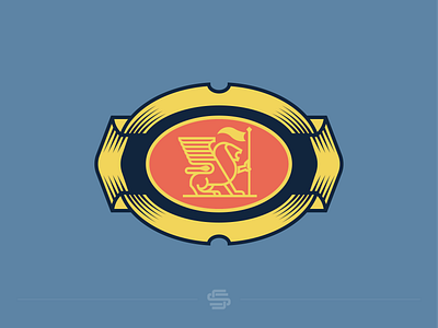 Crest arm arms coat crest crown design emblem flat heraldy icon illustration king lion logo minimal royal shield vector