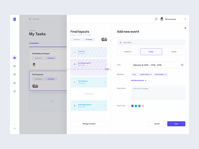 Syneo | Task Management Platform app clean dashboard design event layout management platform project project management software task task management timeline todo todo app track ui ux web