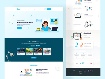 Lernlit - Online Education Landing Page 2022 clean clean ui creative design digital learning education education landing page education website landing page design modern online education online learning online learning landing page trendy typography ui uiux ux ux design