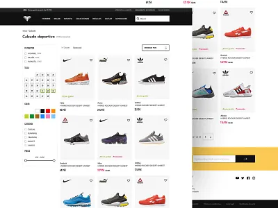 Saohmon - Ecommerce design filters homepage layout list shop online ui ux