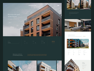 Metropolitans animation apartments building developer estate home homepage landing landingpage luxury real scroll ui ux webdesign website