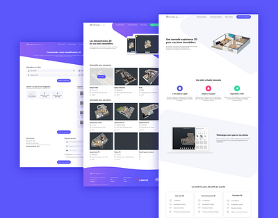 Virtual Immo client platform design home page productdesign startup ui ux webdesign