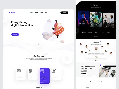 Web services - Portfolio web design 3d animation branding cool design flat illustration it landing modern portfolio services tech ui user interface uxui white space