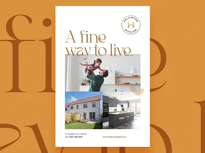 Hollywood — Poster advertising brand branding colour design family gold identity logo navy property typography vector white