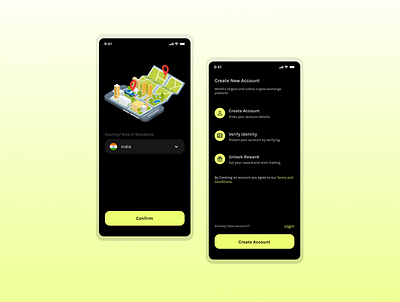 Login Concept create account crypto design login login screens nft typography ui ui design ui ux ux ux design uxui