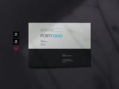 Portfolio Template a5 branding brochure clean company corporate creative design graphic graphic designer indesign magazine minimal minimalist popular portfolio portfolio design portfolio template simple template