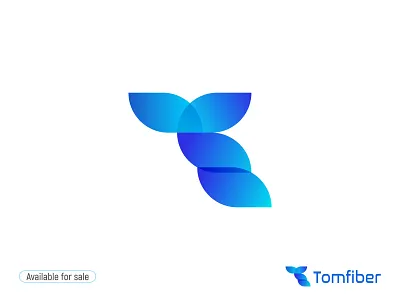 Letter T branding for Fiber company app icon attractive branding clean color crative logo digital flat logo letter mark letter t logo logo design modern