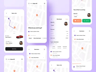 Ridesharing App UI ( Free download source file) app ui graphic design mobile app mobile ui piqo design ride sharing saber saber ali taxi ui ui design ui exploration