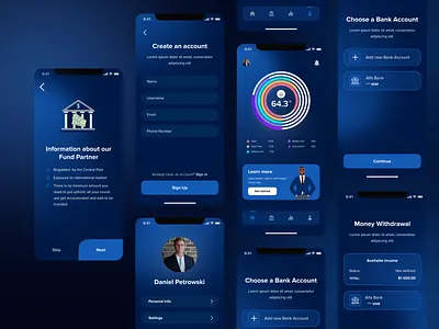 Investment Mobile App app app design developers financial app design fintech fintech design graphic design investment app investment app design ios mobile mobile app mobile app design platform software company ui uiux ux uxui design