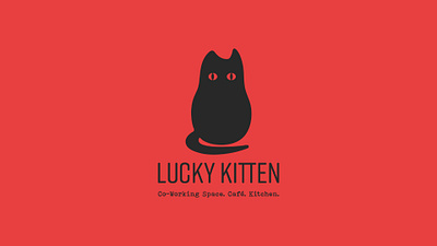 Lucky Kitten Logo Design branding cat design graphic design icon identity kitten log logo logo design