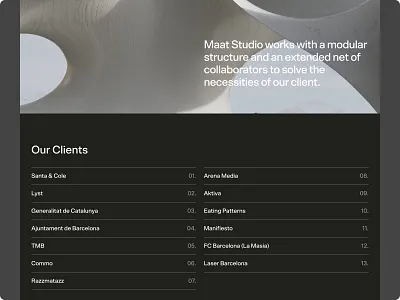 Maat Studio design design studio graphic design typography ui web design