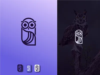 Owl Logo animal bird branding branding design creative creature dark design designlogo geomatric graphic design illustration logo logo design logo divisor logo inspiration logo mark minimalistic nature owl