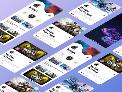 Social Gaming App ui