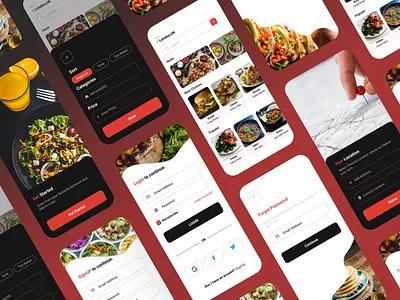 Food Delivery App app design ui