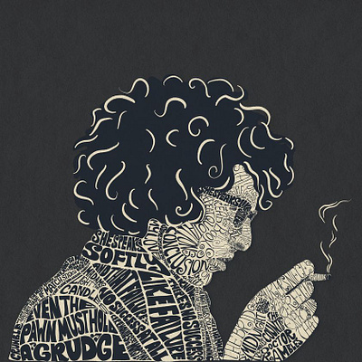 Bob Dylan Illustraion bob dylan illustration love minus zero music no limits song typography