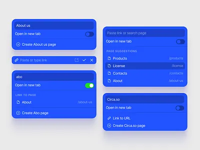 Links links links a href blocks blue connect connection href interface links popup popups ui design