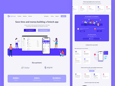 Rehive - Landing page crypto financial app fintech illustration landing landing page landingpage vector art web design website