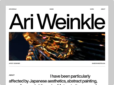 Ari Weinkle 3d about about page design typography ui