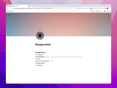 Design mind - free Notion library design design resource free freebie minimal notion resources typography ui ux web