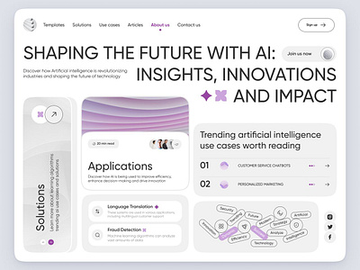 AI Innovation Insights Website Design ai innovation ai insights ai platform data visualization digital trends futuristic design interactive elements landing page modern interface platform design product design smart technology tech innovation typography ui design ux design ux ui web design website website design