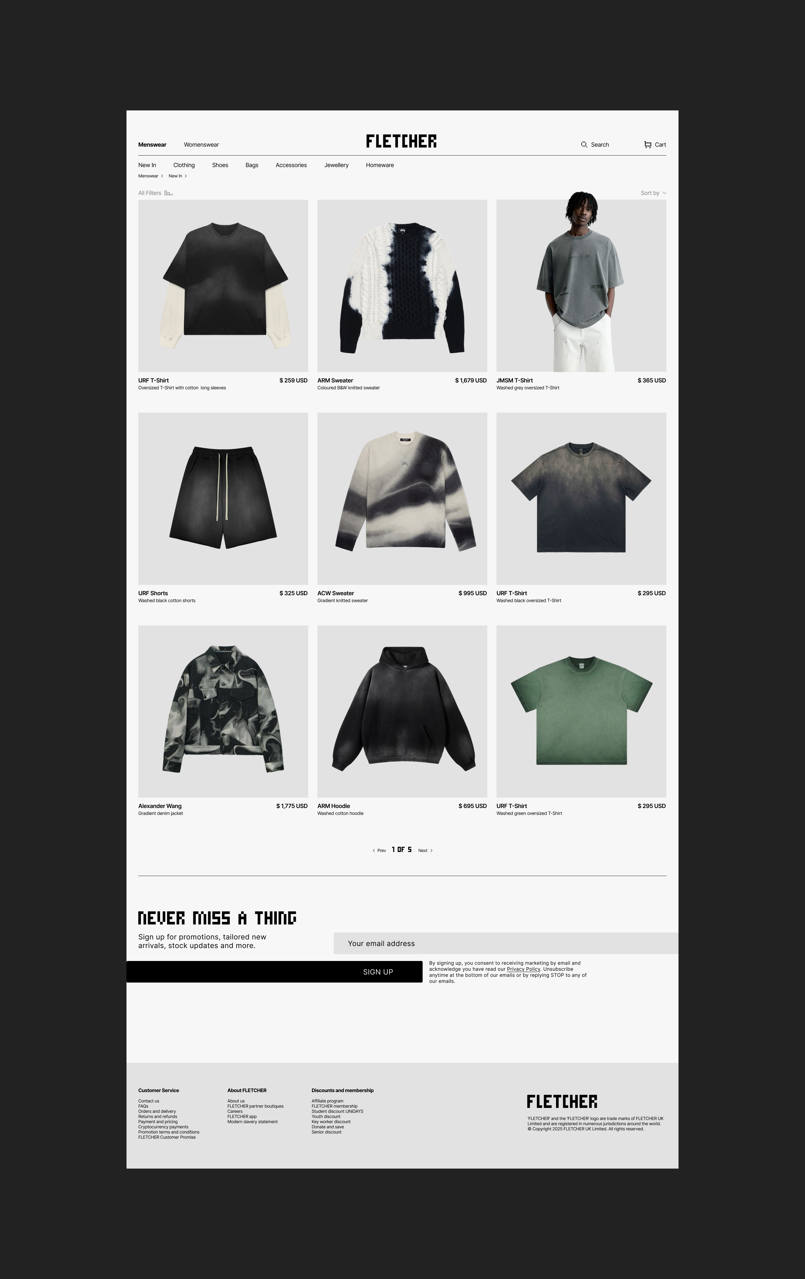 Example of E Commerce & Multi Page Website Design