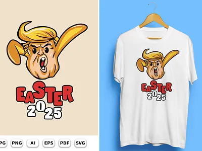 Trump Easter T-Shirt Design artwork easter easter tshirt funny tshirt graphics t shirt illustration political tshirt shirt design t shirt design trump vector design