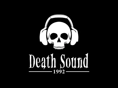 Skull Headphone Earphone Music Logo Design Inspiration audio death dj earphone halloween head headphone horor icon listen logo monogram music record scary simple skeleton skull sound studio