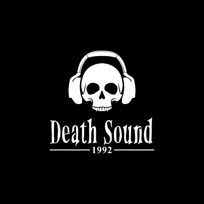 Skull Headphone Earphone Music Logo Design Inspiration audio death dj earphone halloween head headphone horor icon listen logo monogram music record scary simple skeleton skull sound studio
